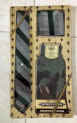 NOS Vintage 1950’s Tie Socks Pocket Square Gift Set Rockabilly Atomic Retro USA - Image 1 of 4