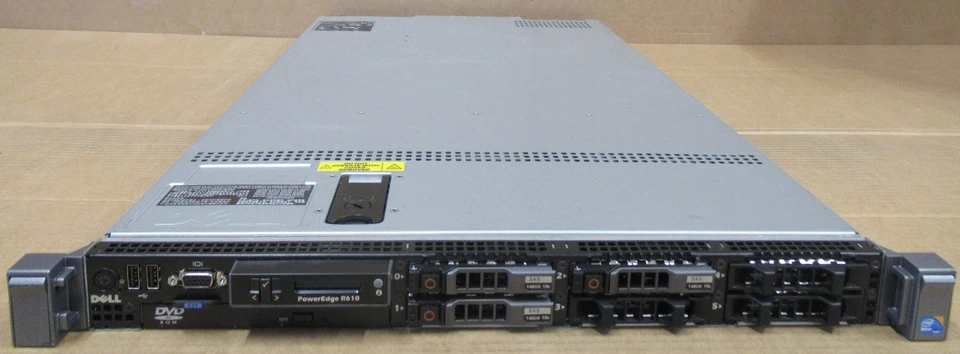 Dell PowerEdge R610 2x Xeon Quad Core E5506 2.13GHz 8GB 438GB HDD 1U Rack Server - Image 1 of 1