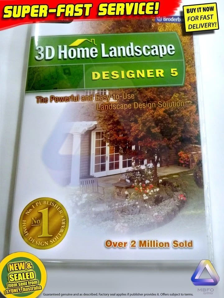 3D HOME LANDSCAPE software for Windows PC CAD design drafting landscaping garden - Image 1 of 1