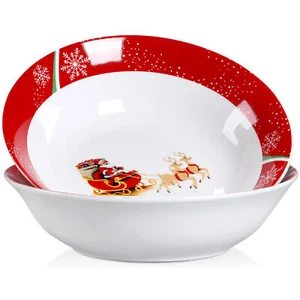 Juego de 2 tazones de pasta de porcelana VEWEET tazones de sopa de Navidad 1125 ml ensaladeras - Imagen 1 de 12