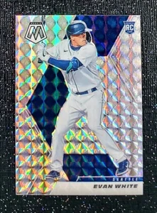 Evan White 2021 Panini Mosaic Silver Prizm Rookie Mariners - Picture 1 of 2