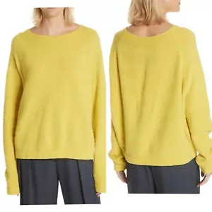 VINCE MERINO WOOL BLEND KNIT SWEATER IN ZEST YELLOW SIZE LARGE - Picture 1 of 9