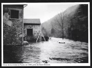 2013 -- CRUE DE LA RIVIERE LE FURAN EN 1986 PRES SAINT ETIENNE . 4B786 - Picture 1 of 1
