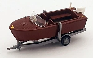 N. 2507 barca a motore Wiking su rimorchio autocostruzione 1:87 - Foto 1 di 5
