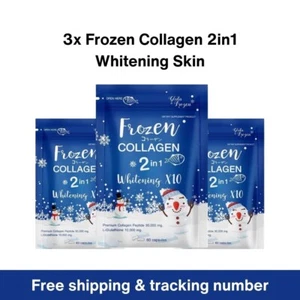 3x Frozen Collagen Peptides 2in1 Glutathione Whitening Bright Skin 60 caps Halal - Picture 1 of 14