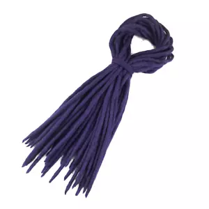 Purple Wool Dreadlocks - 16 Handmade Felted Merino Wool Double Ended Dreads - Picture 1 of 5