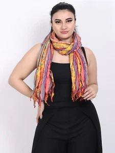 Women's Colorful Printed Covering Vintage Sari Scarves Wholesale Assorted Lot - Bild 1 von 8