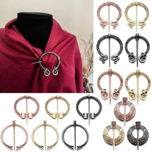 Retro Viking Brooch Collection Twist Knotted Fibula Cloak Pin Cloak Pin Shawl - Picture 1 of 28
