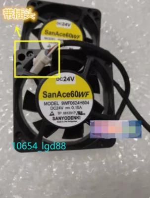 1 PCS SANYO 9WF0624H604 DC24V 0.15A Cooling Fan With White Plug 106u - Image 1 of 4