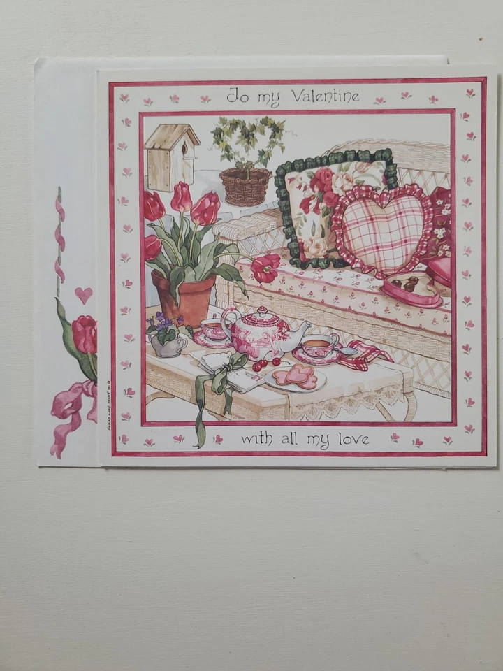 Tarjeta de felicitación del día de San Valentín Leanin' Tree para mi San Valentín con todo mi amor  Foto 1 de 3