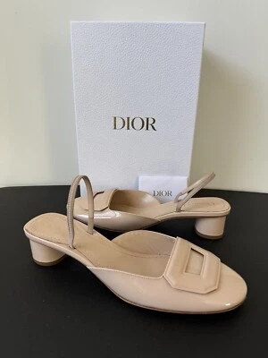 ¡NUEVO! $990 Dior Day 35mm Slingback Pump Chair Nude Talla 39 Foto 1 de 4