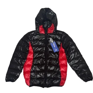 The Polar Club Giubbotto Piumino Bambino Imballabile NERO/ROSSO Taglia 6-7 Unisex - Foto 1 di 7