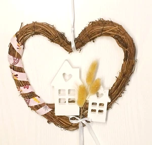 Türkranz Haus 🏠 Wandkranz  Keraflott Häuser 🏠 Herz ❤️ Zuhause Weihnachten - Bild 1 von 2