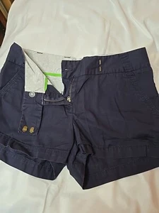 J. Pantaloncini donna Crew Broken In Chino blu kaki taglia 2 - Foto 1 di 12