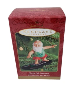 2000 Hallmark Keepsake Ornament Santa Surfing on Remote North Pole Network - Picture 1 of 11