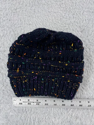 Slouch Beanie Toque женщин один размер синий конфетти крапинками трикотажа 100% акрил - Изображение 1 из 4