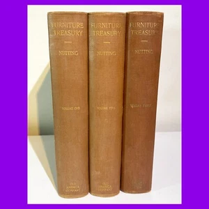WALLACE NUTTING Furniture Treasury 3-Volume Set 1928 & 1933 Antiques 1st Edition - Picture 1 of 17