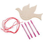 Wooden Bird Wind Chime DIY Kit for Adults - 8pcs Spring Home Decor-CY