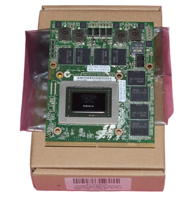 NVIDIA QUADRO Q3000M 2GB Video Card N12E-Q1-A1 8770W 8760W Dell M6600 M4600 - Image 1 of 4