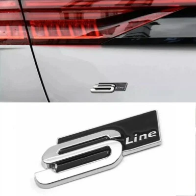 STEMMA PER AUDI S LINE POSTERIORE NERO OPACO A1 2 3 4 5 6 Q s-line FREGIO LOGO - Immagine 1 di 3