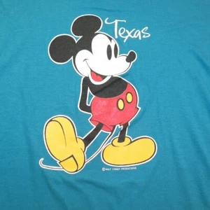 VINTAGE Velva Sheen DISNEY DISNEYLAND MICKEY MOUSE TEXAS TEE T SHIRT Mens L  - Picture 1 of 3