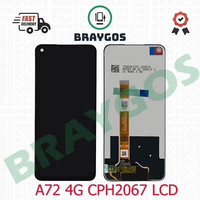 BRAYGOS Ersatz für Oppo A72 4G CPH2067 LCD Touchscreen Display Baugruppe schwarz