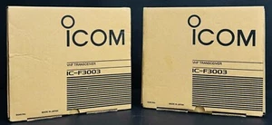 Set of 2x ICOM VHF Transceiver IC-F3003 Walkie Talkies IN BOX TESTED - Picture 1 of 19