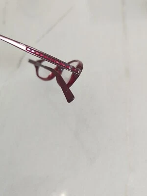 GAFAS JUDITH LEIBER Cristal Estrás Rojo Rubí MARCOS AUTÉNTICOS 1572A Foto 1 de 4