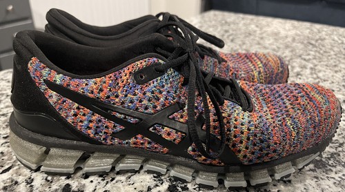 Scarpe da corsa casual da donna taglia 9 5 ASICS Gel Quantum 360 maglia arcobaleno 2