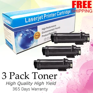 3 Pack S2825 H625 Black Laser Toner For Dell H625 H625cdw H825 H825cdw S2825cdn - Picture 1 of 2