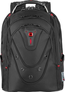 Wenger Update Black Red Ballistic Backpack 15" Laptop 1680 Polyester Swiss Arny