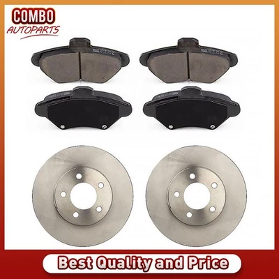 Pastilhas de freio de cerâmica rotores de freio dianteiros para 1993-1997 Ford Thunderbird - Imagem 1 de 4