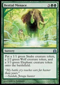 Bestial Menace - Medium Play MTG Commander - Picture 1 of 1