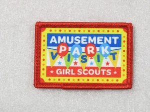 Amusement Park Visit Girl Scout Iron/Sew On 2-3/8" x 1-5/8" Patch - Picture 1 of 2