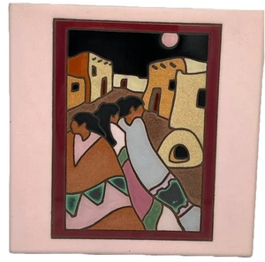 8 Zoll Pueblo Maidens Pastell Santa Fe Kunstfliese 1988 - Bild 1 von 6