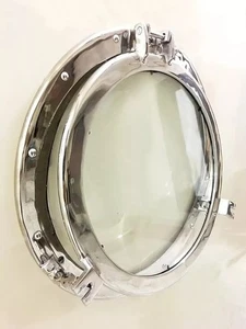 Acabado de níquel de 20" ~ Ventana de pared vidrio ojo de buey canal barco ojo de buey ventana decoración - Imagen 1 de 6