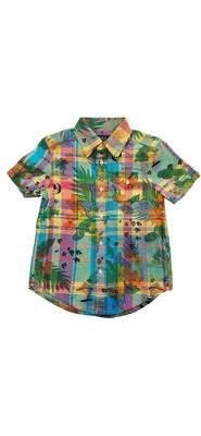 Camisa Polo Ralph Lauren Tropical Niños 9 Meses Estampado Madrás Colorido Cuadros, CB68 Foto 1 de 4