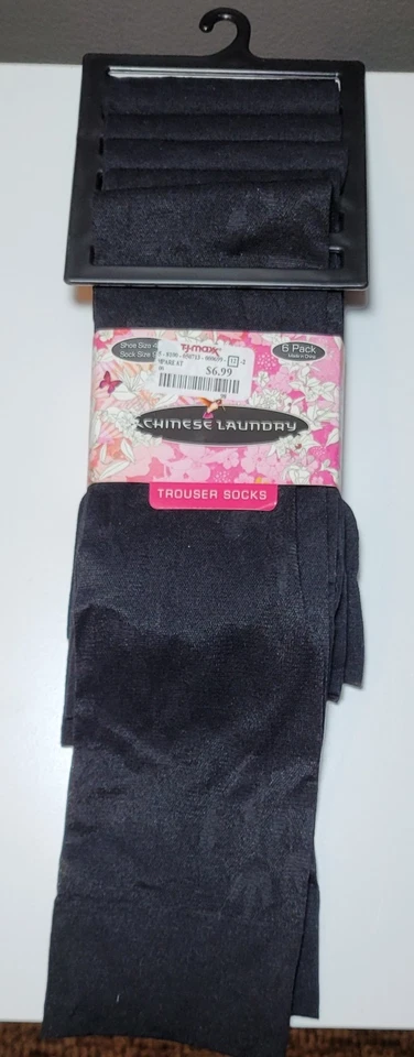 5 pares de calcetines pantalones negros hasta la rodilla de lujo para lavandería china talla 9-11 NUEVO Foto 1 de 4