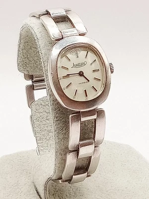 Orologio Da Polso Antico Vintage argento 800 Donna Carica Manuale Funzionante  - Immagine 1 di 4