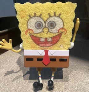 2002 Spongebob Squarepants Bath Sponge W/Holder 3M Ocelo Pre-Own - Picture 1 of 6