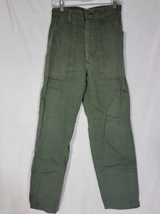 VTG Military Trousers OG-107 Green Pants Type 1 Zipper Fly Button Pockets  - Picture 1 of 13