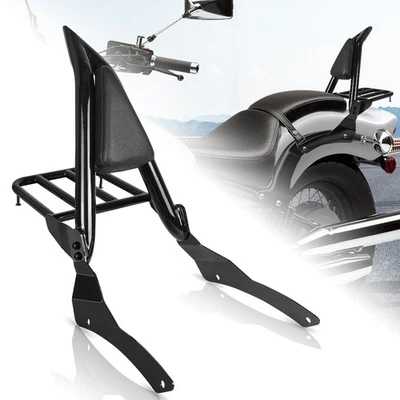 Rear Backrest Sissy Bar w/Luggage Rack For Yamaha Vstar/Dragstar 400 650 1998-18 Foto 1 de 4