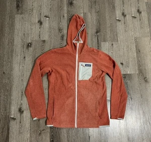 Patagonia R1 Air Hoodie Mens Medium Full Zip Orange Outdoors - Picture 1 of 12
