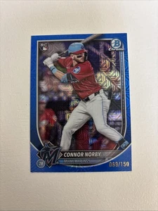 2025 Bowman - Connor Norby #46 Chrome Blue Mojo Refractor /150 (RC) - Picture 1 of 2