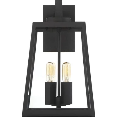 Nuvo Lighting 60/6583 Halifax Outdoor Wall Light Matte Black and Glass - Изображение 1 из 4