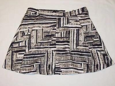 Skirt/Dress Women's A.N.A. Front Pockets Side Zipper Tan Combo Flounce Large NWT - Image 1 of 4