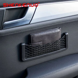 2x Soporte de teléfono de almacenamiento de red elástica borde de carrocería interior de automóvil accesorios universales - Imagen 1 de 12