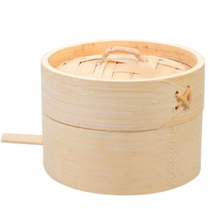 Dumpling Steamer Basket Asian Food Steamer Bamboo Steamer 8 Inch - Picture 1 of 12
