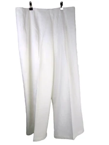 Commense Capris Women Cream XL Crepe Wide Leg 30-648 - Picture 1 of 13