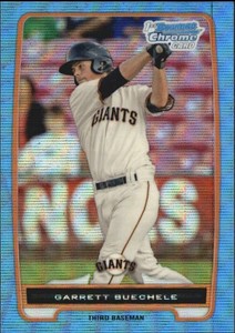2012 Bowman Chrome Prospects Blue Wave Refractors #BCP183 Garrett Buechele
